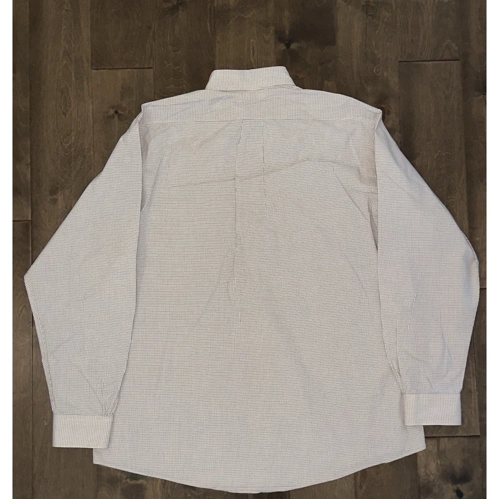 Brooks‎ Brothers Button Up Yellow Check Shirt Men's Size 16.5 Long Sleeve Pocket - Picture 6 of 6